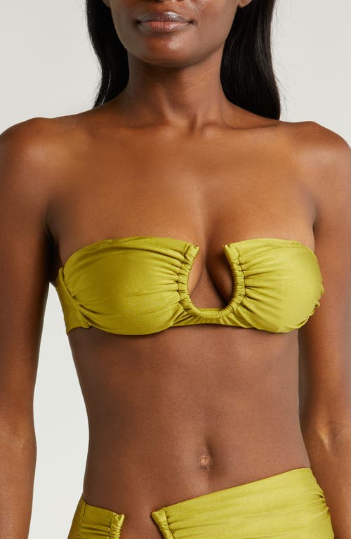 Villa Fresca Sofia U-Bar Bikini Top Shinny Olive at Nordstrom,