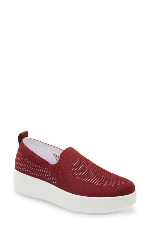 Qaravan Platform Slip-On Sneaker in Vino Fabric
