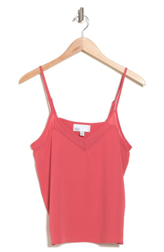 Nordstrom Rack Chiffon Trim Camisole In Red Mineral