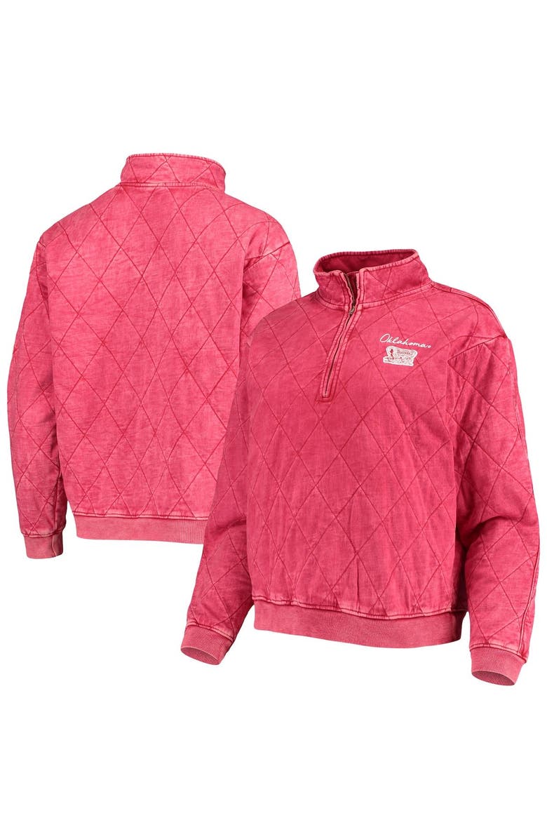 GAMEDAY COUTURE Women's Gameday Couture Crimson Oklahoma Sooners  Unstoppable Chic Quilted Quarter-Zip Jacket | Nordstrom
