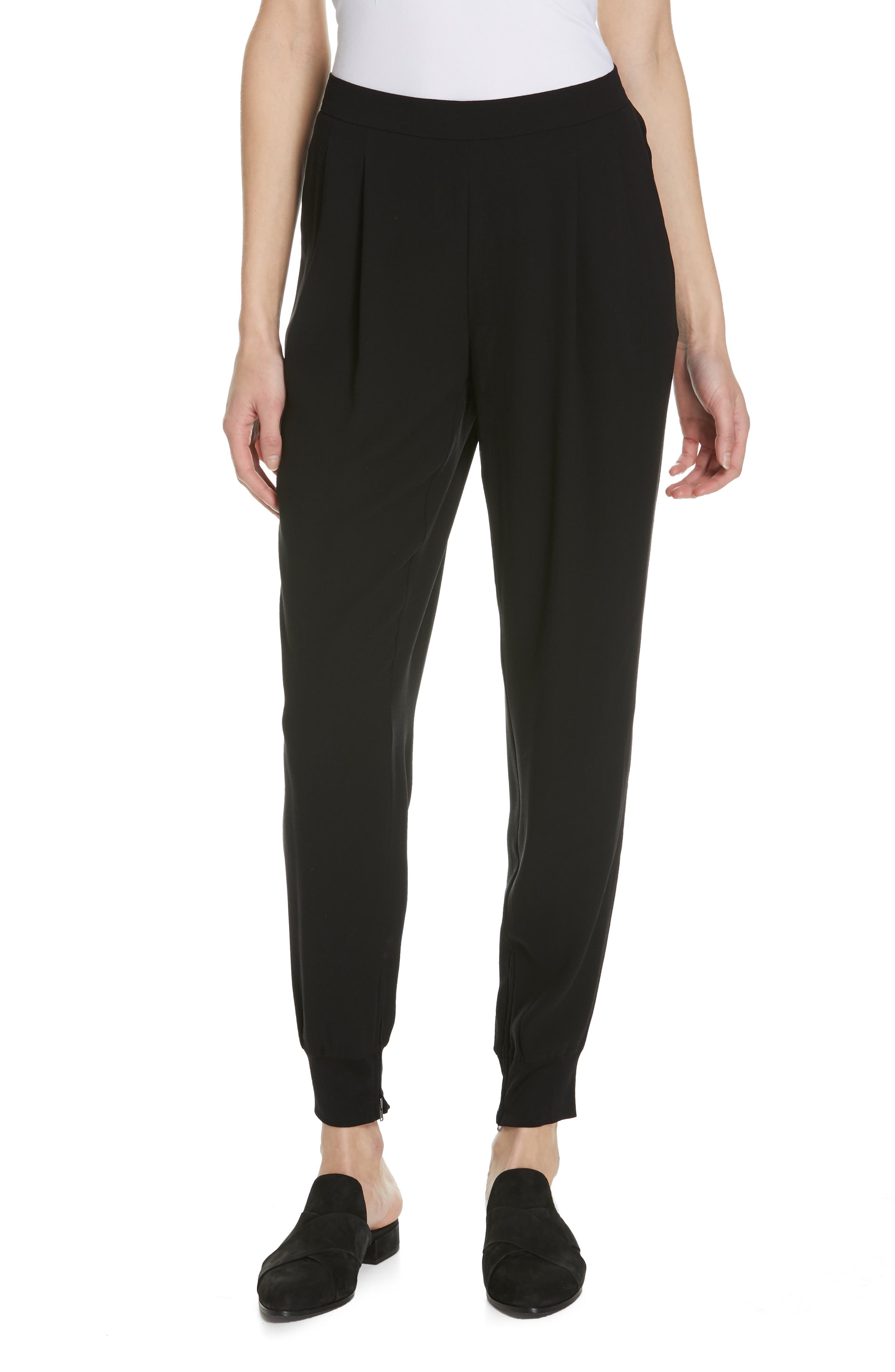 eileen fisher silk joggers