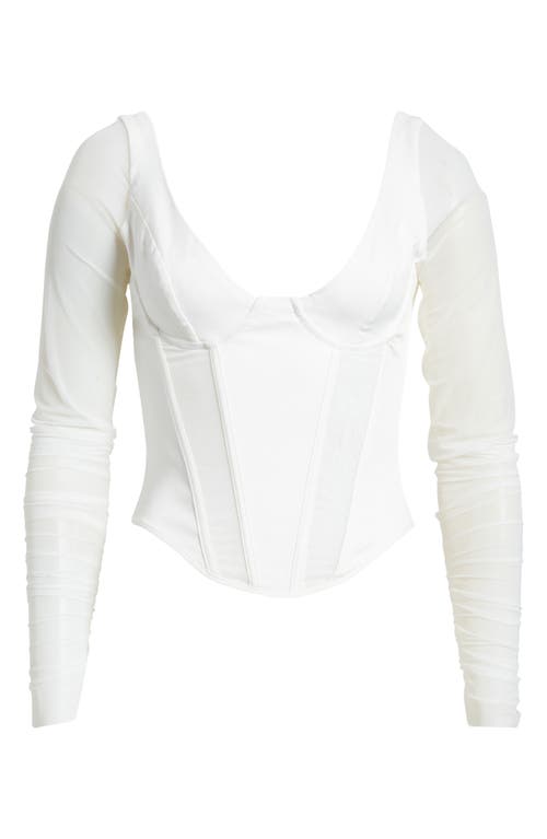 House Of Cb Araminta Underwire Corset Top In White