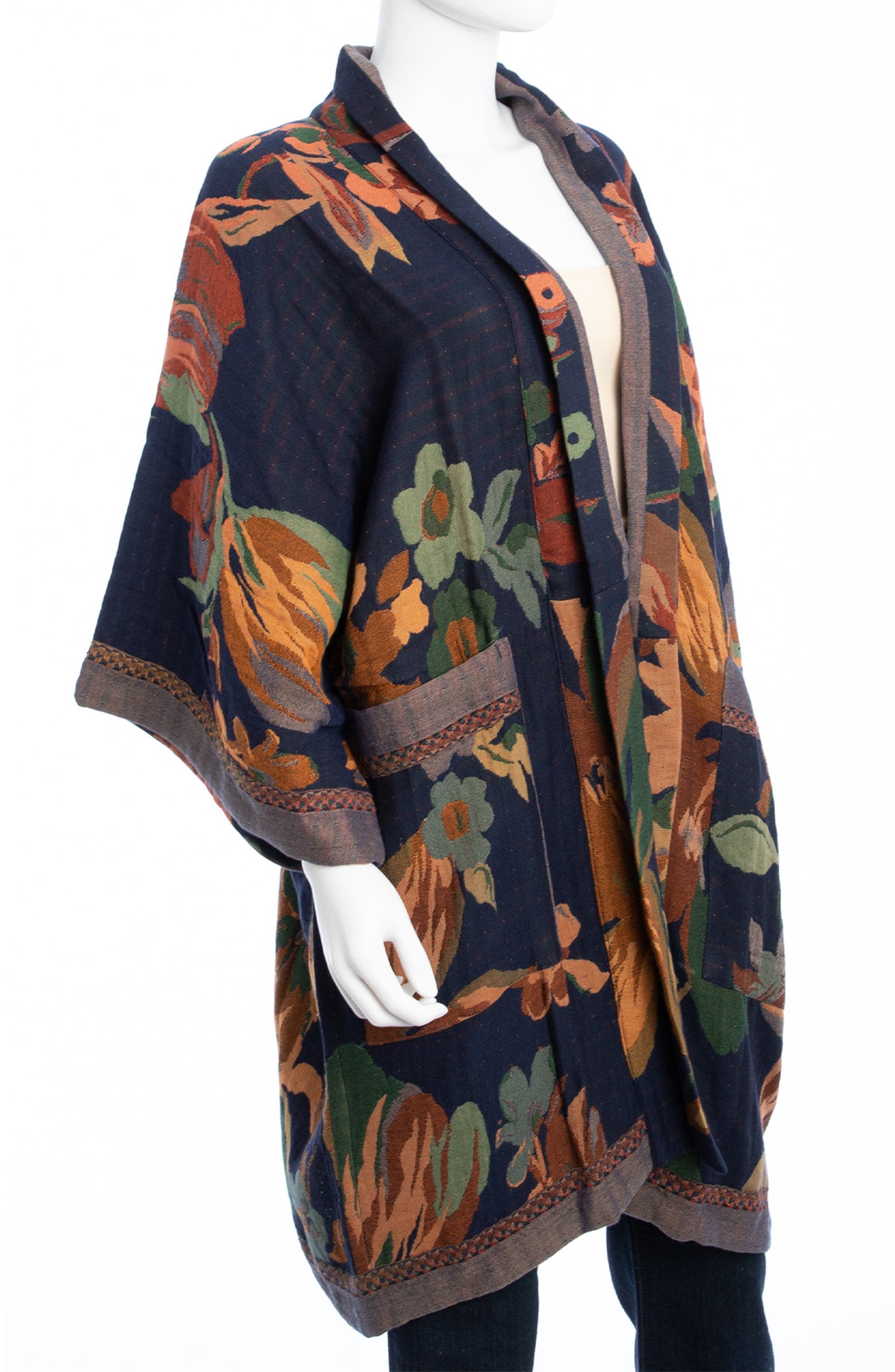 SAACHI Midnight Maple Floral Ruana | Nordstromrack