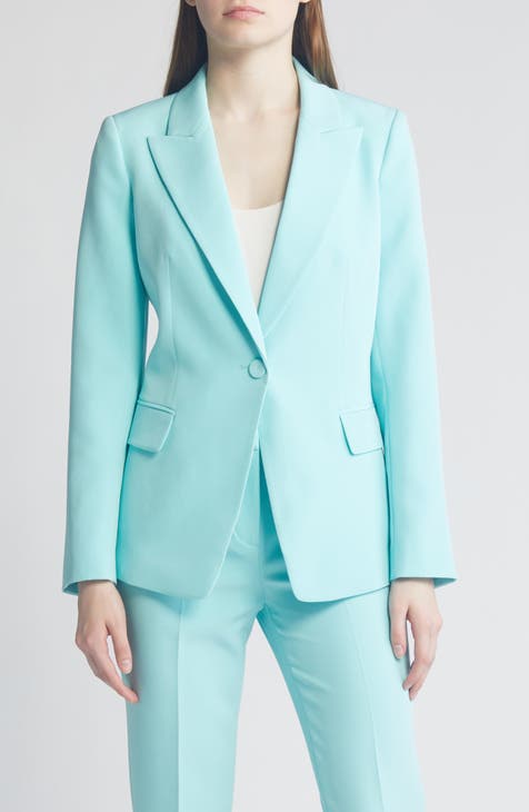 Teal blue blazer outlet womens