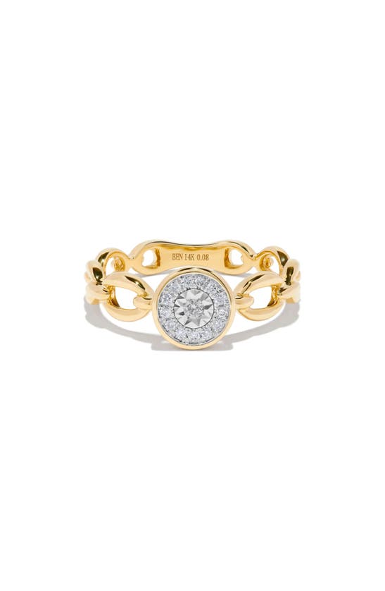 H.j. Namdar Miracle Diamond Chain Link Ring In 14k Yellow And White Gold