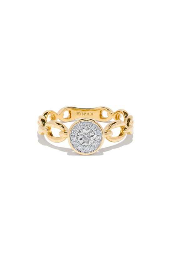 H.j. Namdar Miracle Diamond Chain Link Ring In 14k Yellow And White Gold