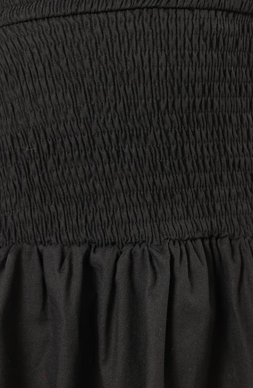 Petal And Pup Petal & Pup Allison One-shoulder Cotton Minidress In Black