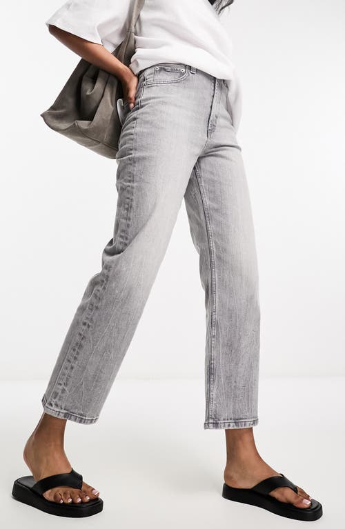 Crop Straight Leg Jeans in Grey