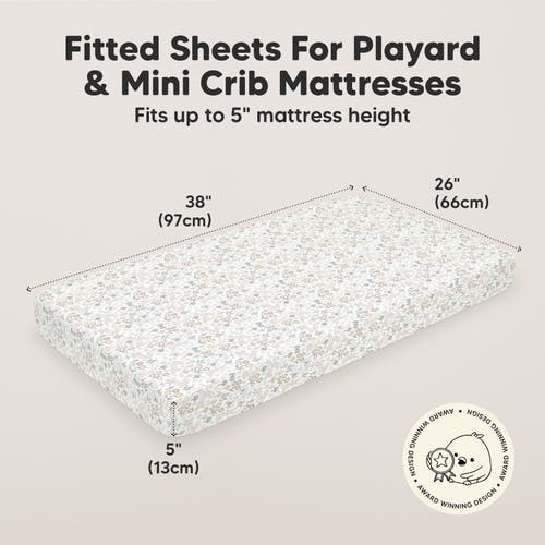 Keababies Soothe Fitted Mini Crib Sheet In Prairie