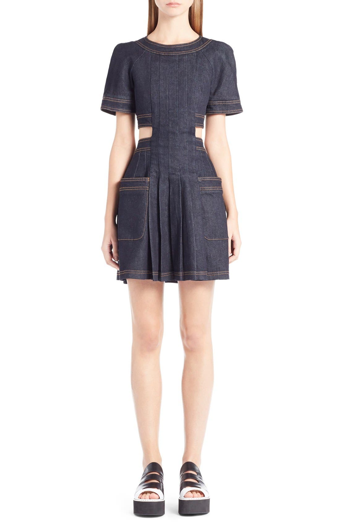 fendi denim dress