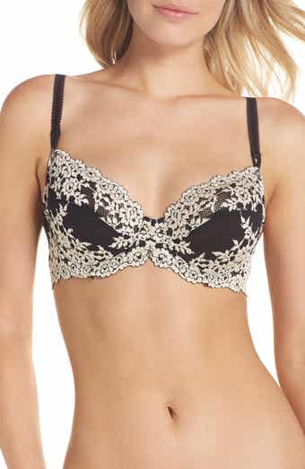 Wacoal First Instinct Non-Padded Wired 3/4Th Cup Full Support Everyday  Comfort Bra - Black (44E)