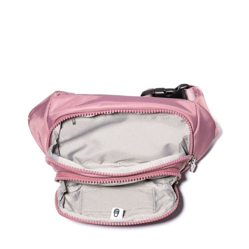 Baggallini On The Go Belt Bag Waist Pack In Mauve Twill