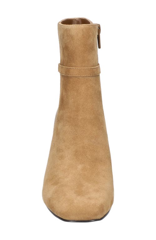 Bella Vita Women's Quincy Square Toe Ankle Boots In Cognac Kidsuede Leather