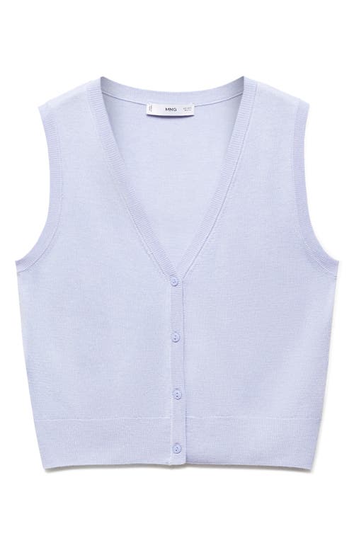 Mango Lightweight Sweater Vest In Blue