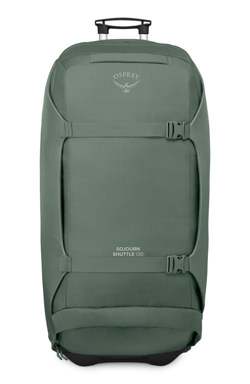 Sojourn 36-Inch Shuttle Wheeled Recycled Nylon Duffle Bag in Koseret Green