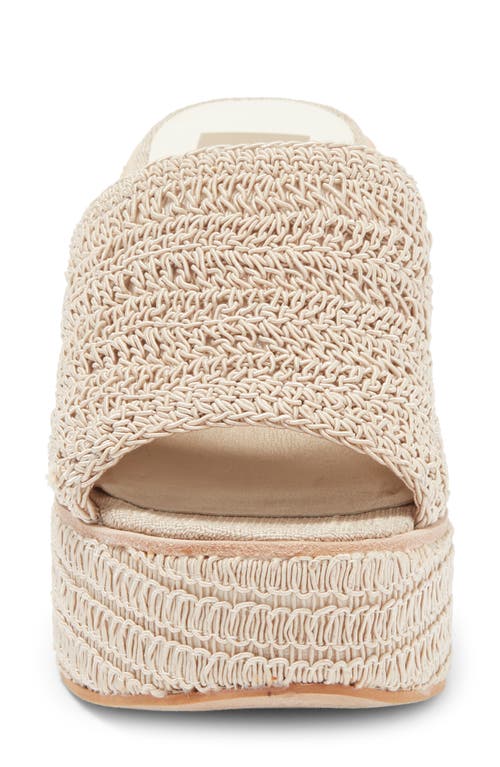 Dolce Vita Ladin Platform Slide Sandal In Dove Woven