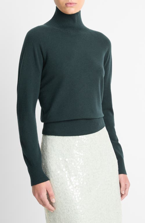 Shop Vince Wool Blend Turtleneck Sweater In Sea Onyx