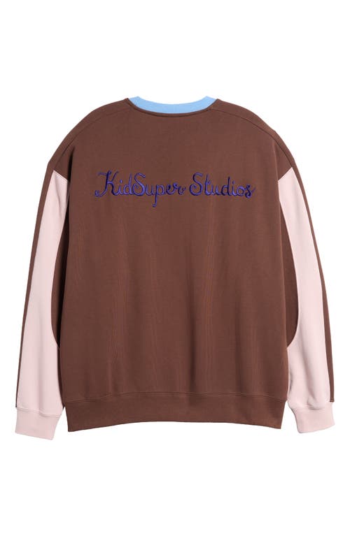 Shop Puma X Kidsuper Crewneck Sweatshirt In Espresso Brown