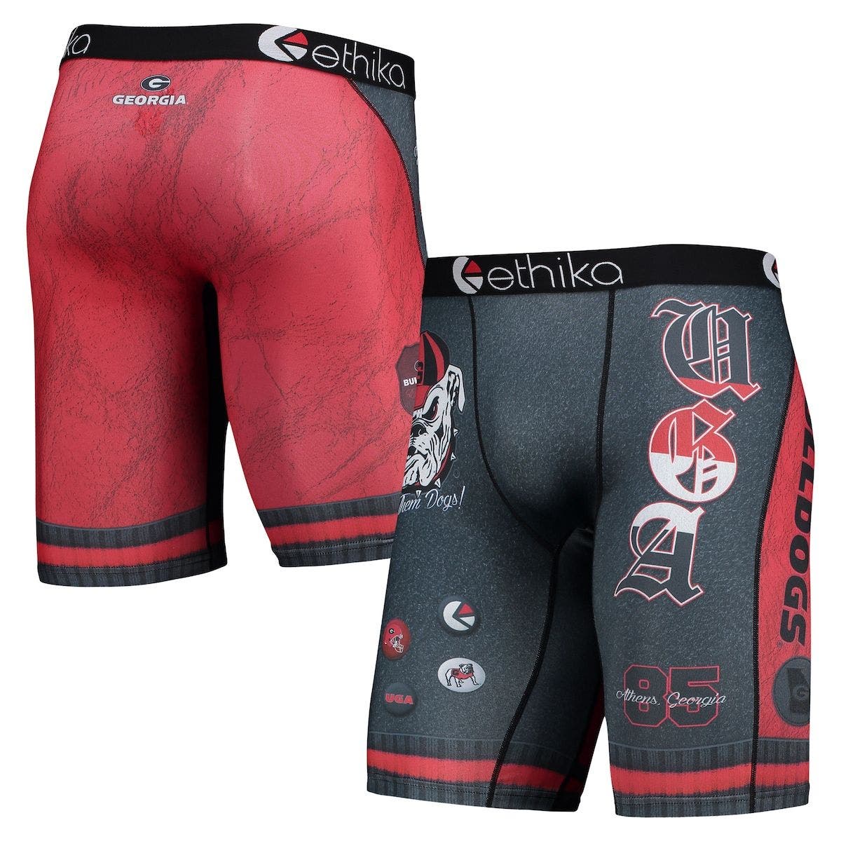 Ethika Men's Ethika Black Bulldogs Schoolin' Boxers Briefs