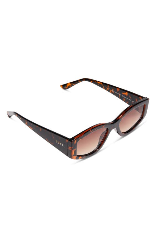 Diff 55mm Kai Slim Sunglasses In Dark Tortoise
