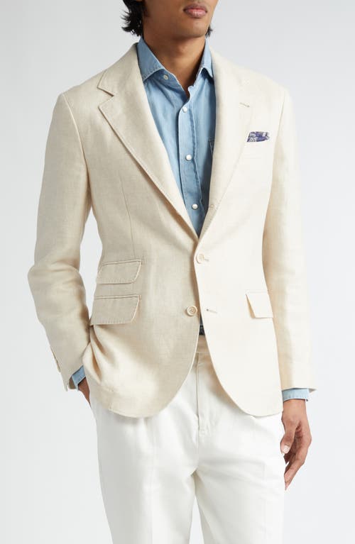 Brunello Cucinelli Cavallo Deconstructed Linen, Wool & Silk Blazer C001 Sabbia at Nordstrom, Us