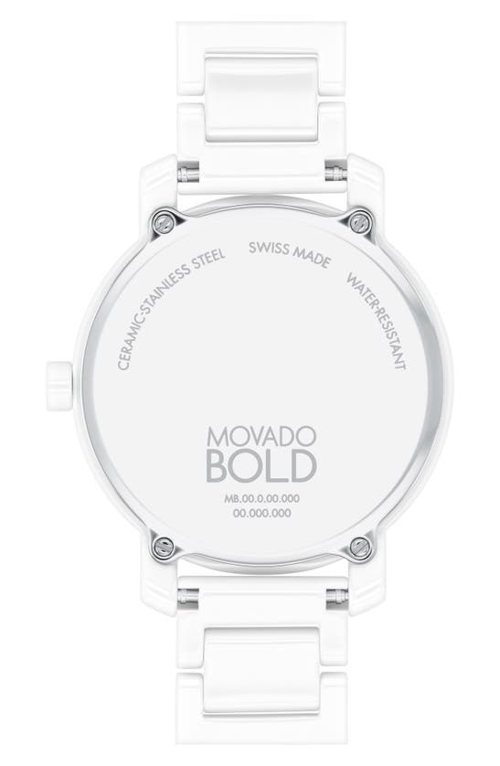 Movado Bold Evolution 2.0 Bracelet Watch, 34mm In White