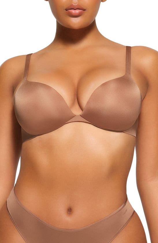 Shop Skims Ultimate Collection Teardrop Underwire Push-up Bra In Sienna