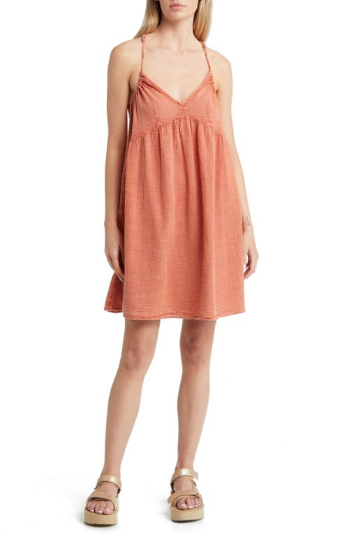 Classic Surf Cotton Cover-Up Dress in Auburn