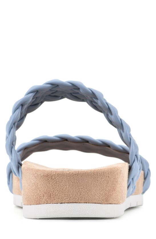 Cliffs By White Mountain Truly Slide Sneaker In Lt Blue/ Smooth
