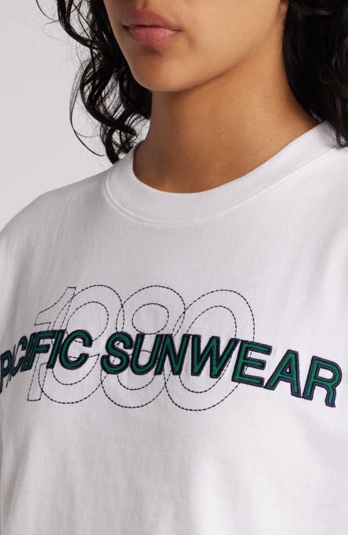 Shop Pacsun Super Crop Logo T-shirt In White