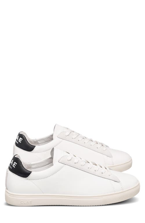 Clae Bradley California Sneaker In White/black Leather