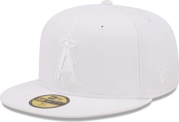 Men's New Era White/Black Los Angeles Angels 2002 World Series Primary Eye 59FIFTY Fitted Hat