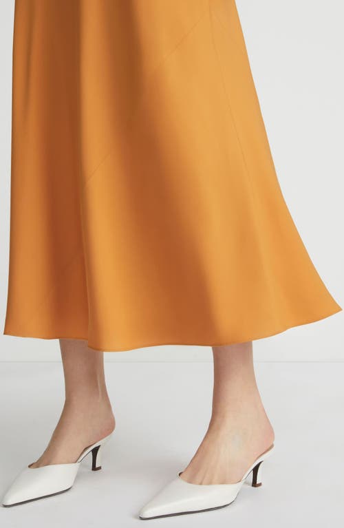 Shop Lafayette 148 New York Bias Cut Silk Maxi Skirt In Terracotta