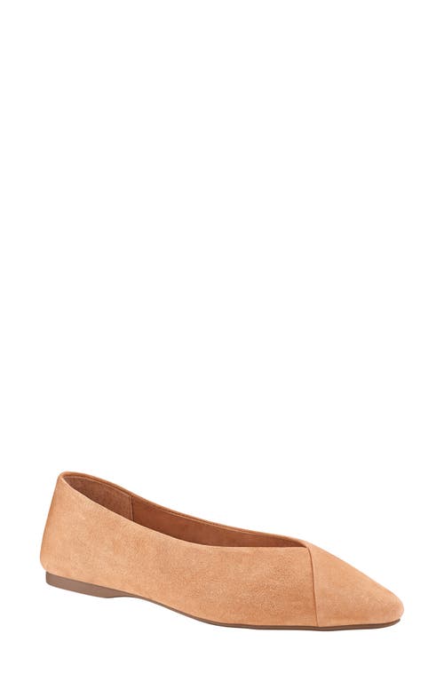 Goldfinch Pointed Toe Flat in Tan Suede