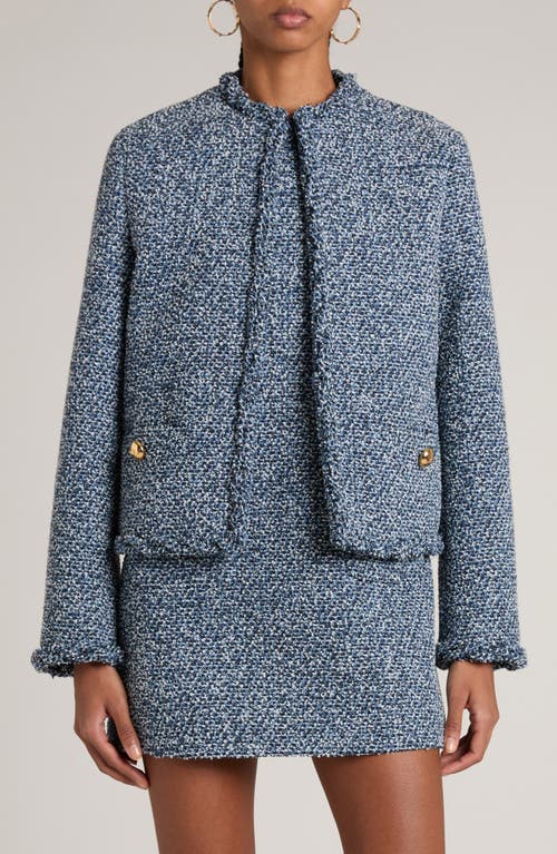 Valentino Garavani Denim Effect Tweed Jacket Blue Denim/Azzurro/Bianco at Nordstrom, Us