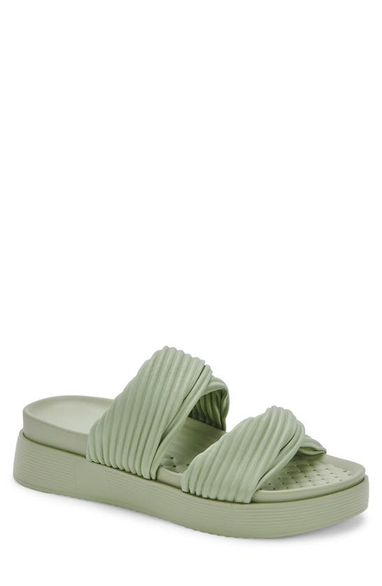 Blondo Women's Cadee Waterproof Platform Slides In Green