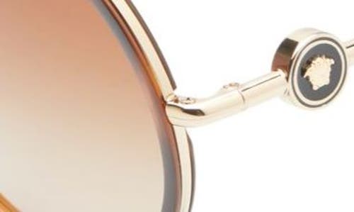 Shop Versace 56mm Gradient Round Sunglasses In Havana/brown Gradient