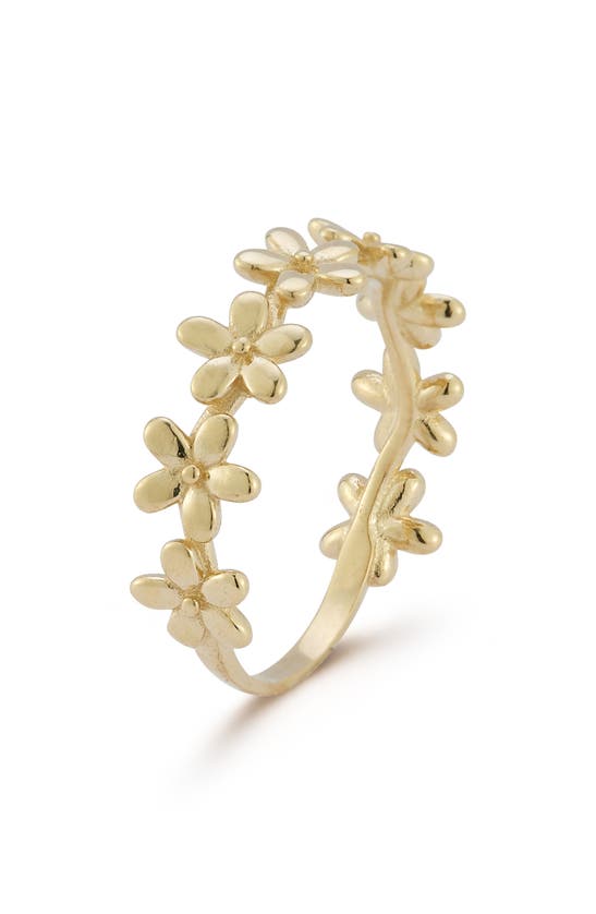 Shop Ember Fine Jewelry Flower Band Ring In 14k Gold