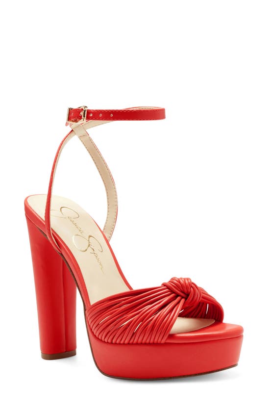 Jessica Simpson Immie Platform Sandal In Dahlia Red