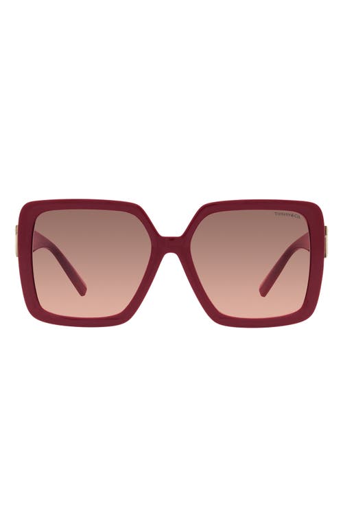 Tiffany & Co. 58mm Gradient Square Sunglasses in Dark Red at Nordstrom
