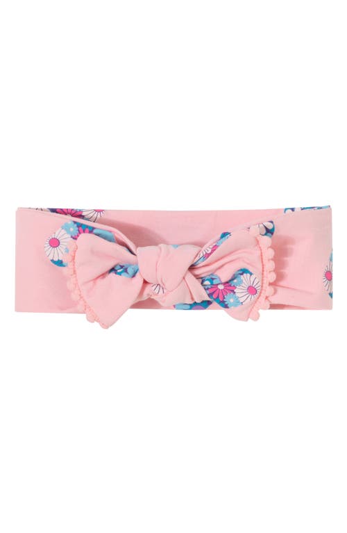ANDY & EVAN ANDY & EVAN HEART PRINT COTTON ROMPER & HEADBAND SET