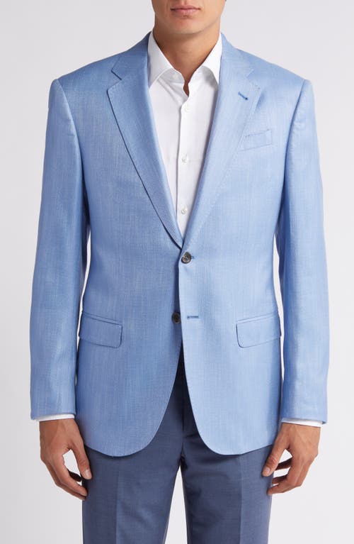 Emporio Armani Regular Fit One-Button Sport Coat Light Blue at Nordstrom, Us