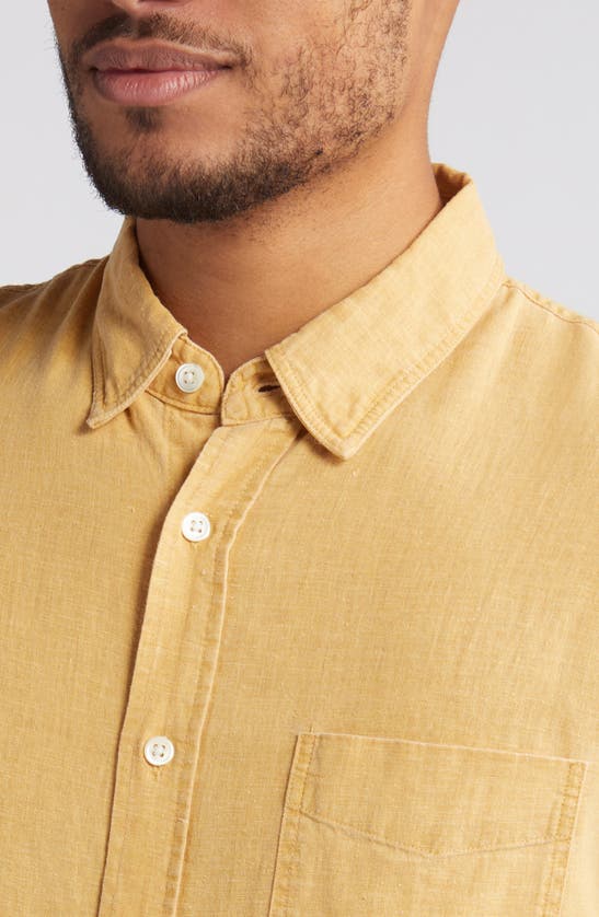 Shop Rails Paros Linen Blend Short Sleeve Button-up Shirt In Uni