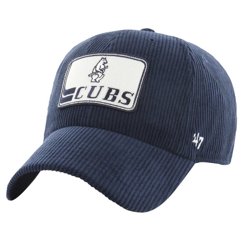 47 ' Navy Chicago Cubs Wax Pack Collection Corduroy Clean Up Adjustable Hat