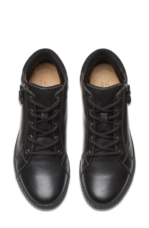 Clarks Caroline Park Lace-up Sneaker Booties In Black Combi