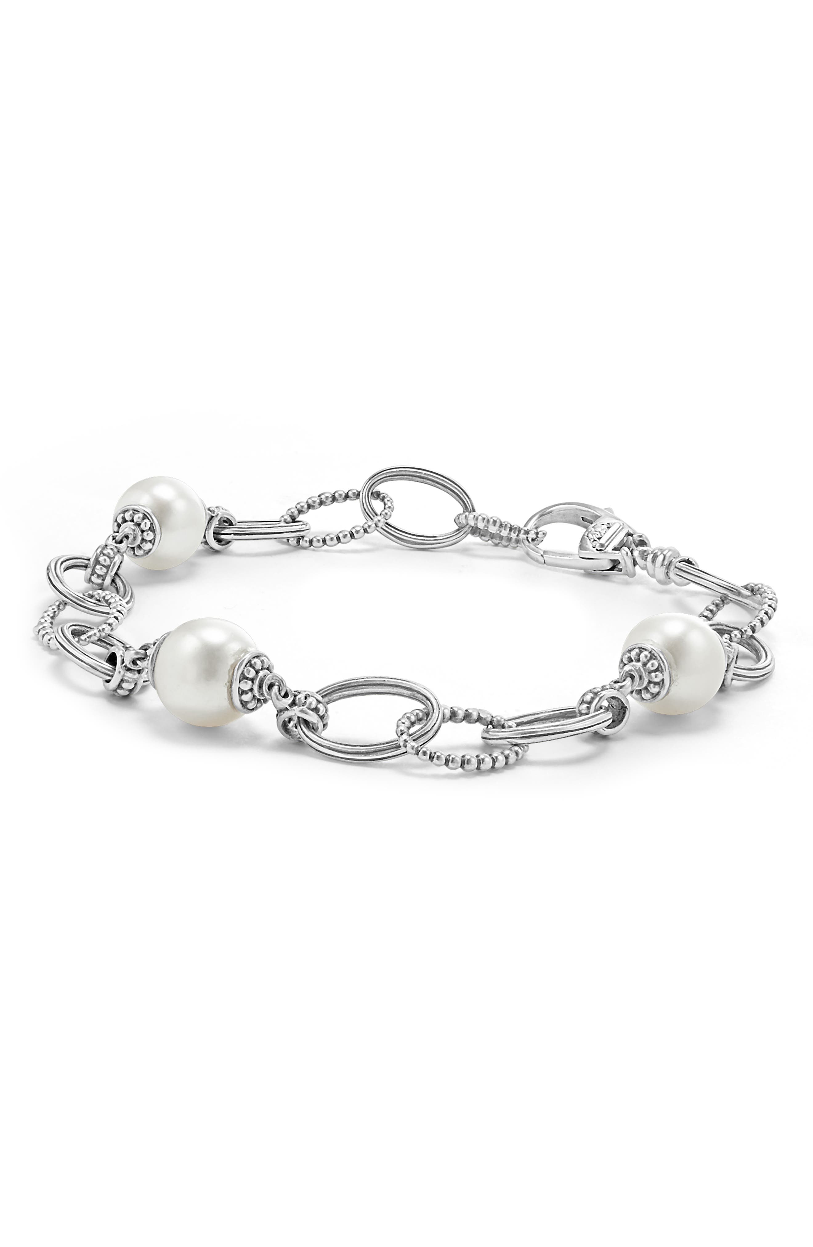 LAGOS Luna Freshwater Pearl Station Bracelet Nordstrom