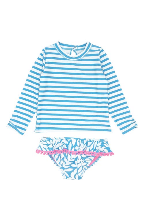 Feather 4 Arrow Kids' Sandy Toes Ruffle Two-Piece Swimsuit Blue Grotto at Nordstrom,