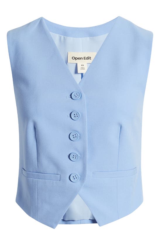 Shop Open Edit Tailored Vest In Blue Hydrangea