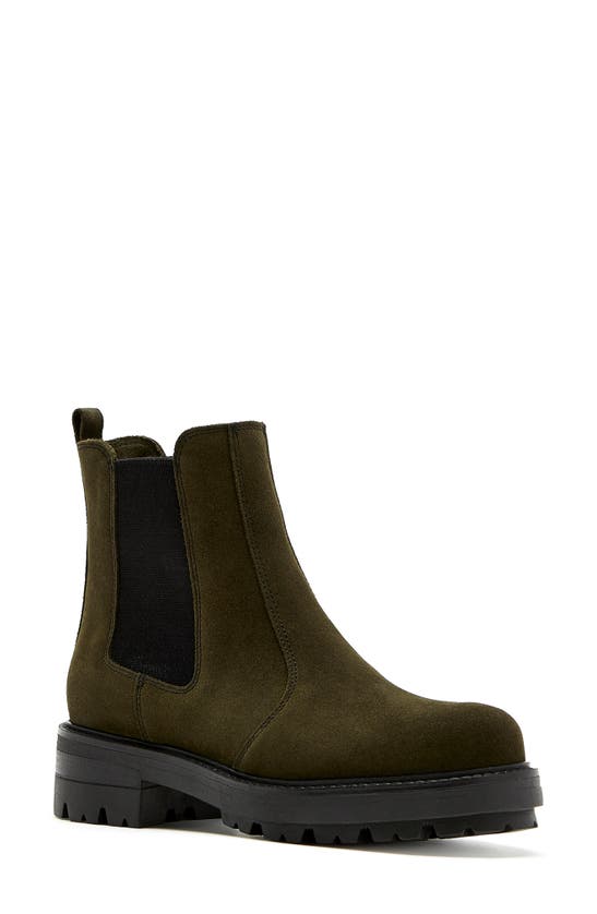 La Canadienne Claudia Waterproof Chelsea Boot In Khaki Oiled Suede