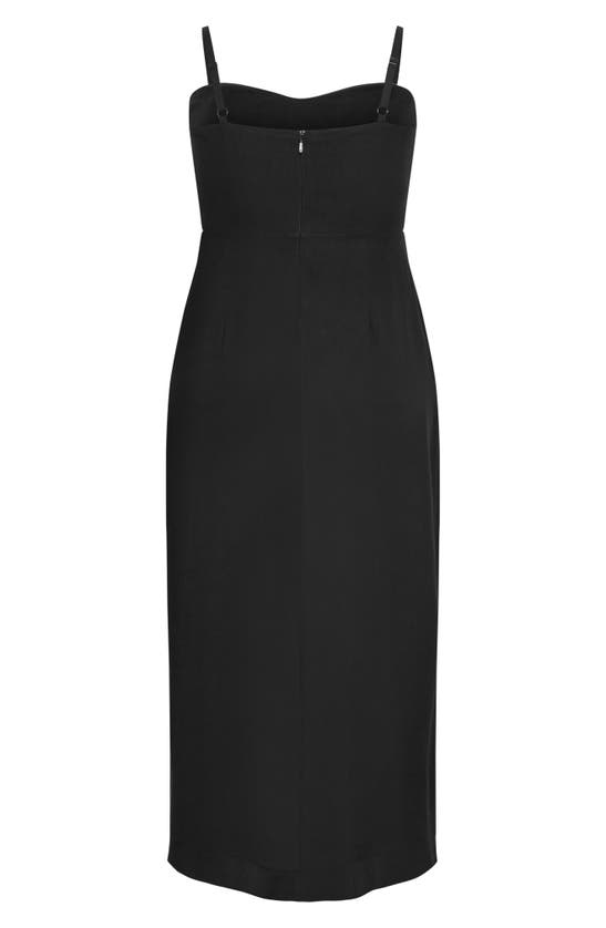 Shop City Chic April Cutout Draped Maxi Dress In Black